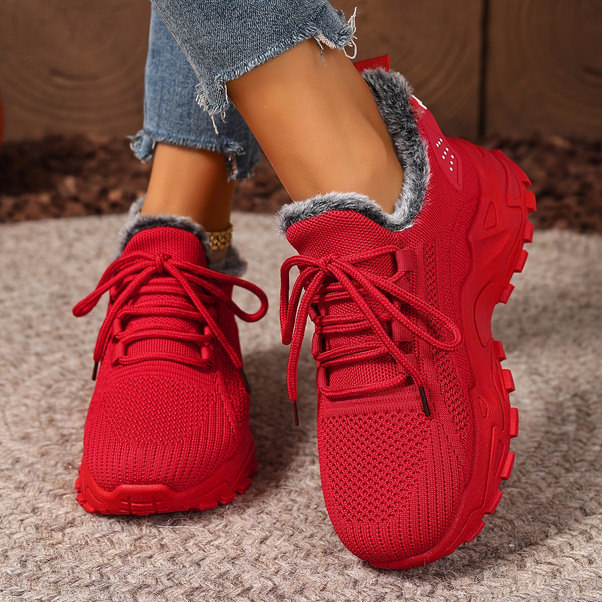 Winter Fleece-Lined Warm Sneakers