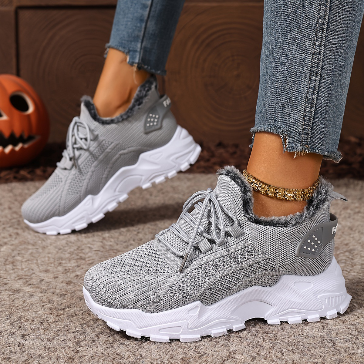 Winter Fleece-Lined Warm Sneakers